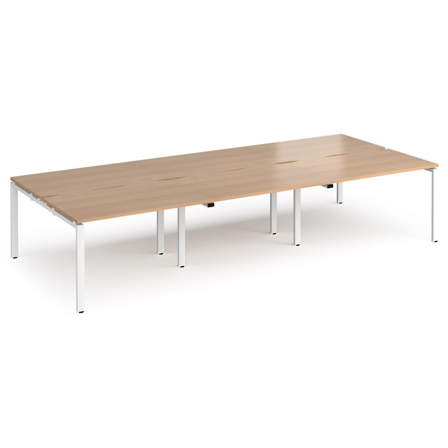 Adapt 6 Person Bench Desk | 1600mm Deep